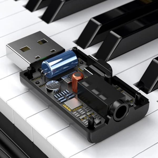 IC USB-mottaker og -sender og 3,5 mm Jack Aux trådløs adapter Fo