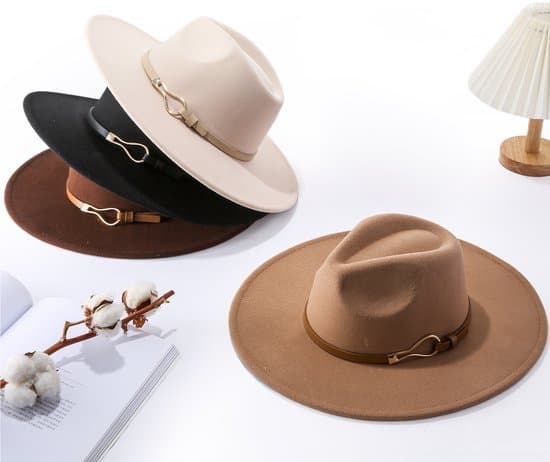 Fedora Hat med Uldfølelse til Kvinder med Justerbart Bælte Bred Skygge Panama Stil Solhat til Efterår Vinter Udendørs Brun One Size