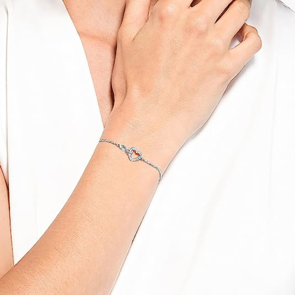 IC Swarovski Infinity Heart Jewelry Collection, kaulakoru ja rannekoru, ruusukulta ja rodiumipinnoite, kirkkaat kristallit