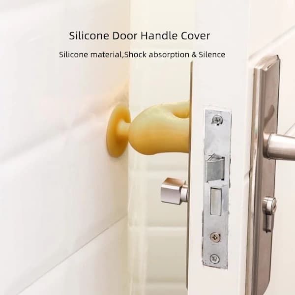 Three Door Handle Covers with Suction Cups, Silicone Door Handle