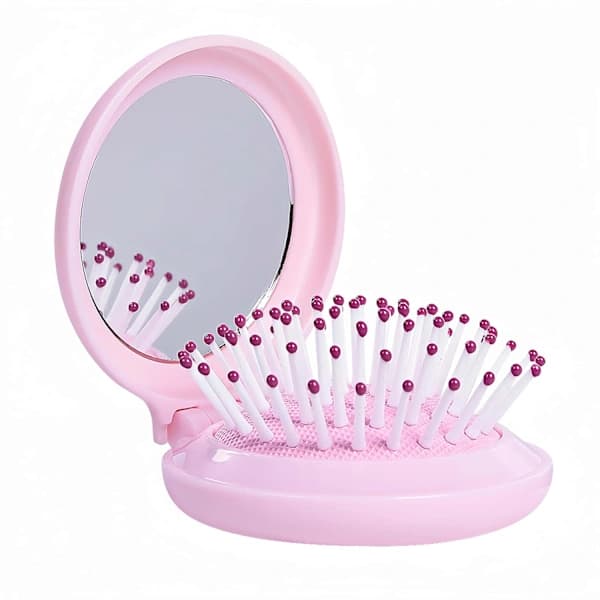 Comb with mirror, compact mirror with mini comb set, foldable comb for women.