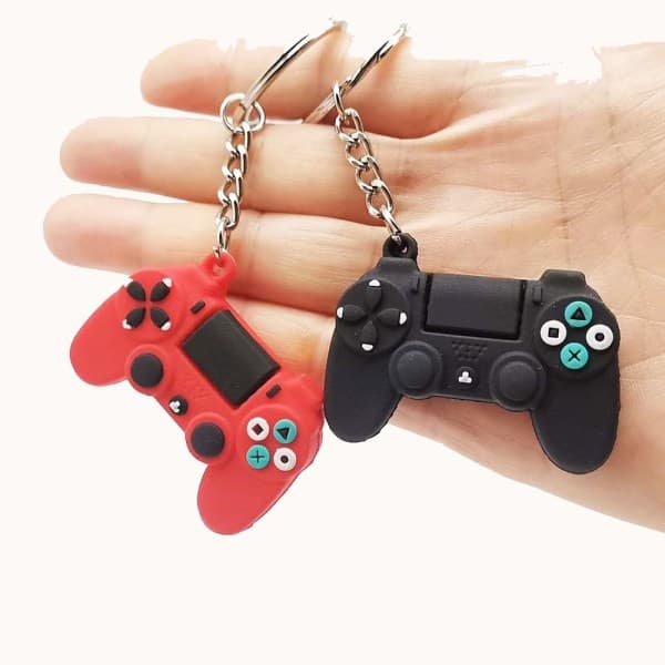 Unik Mjuk Spelkontroll Nyckelring Röd IC