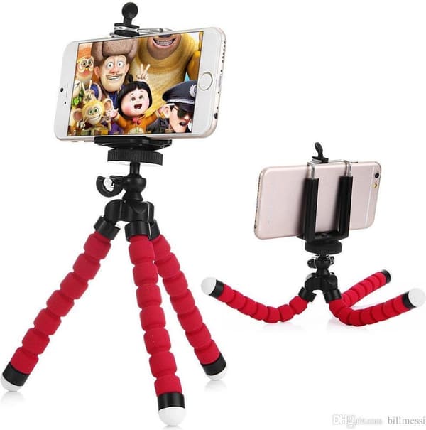 Smartphone Stativ - Stativ för Smartphone och Telefon - 25 cm - Flexibel - Röd