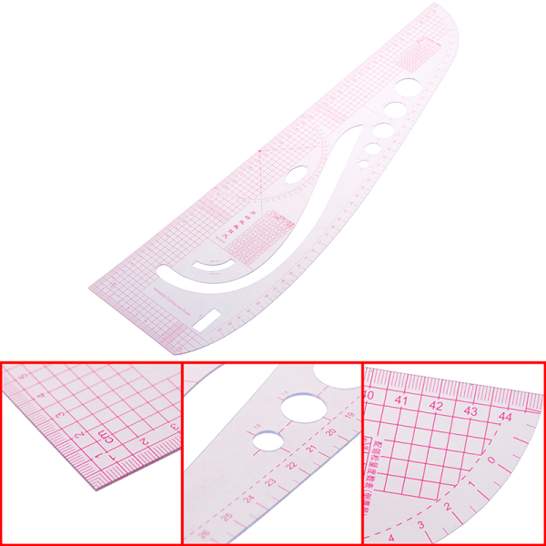 IC 1 stk Supermyk plast kurvlinjal Tegning Skredderlinjal Yardstick 2