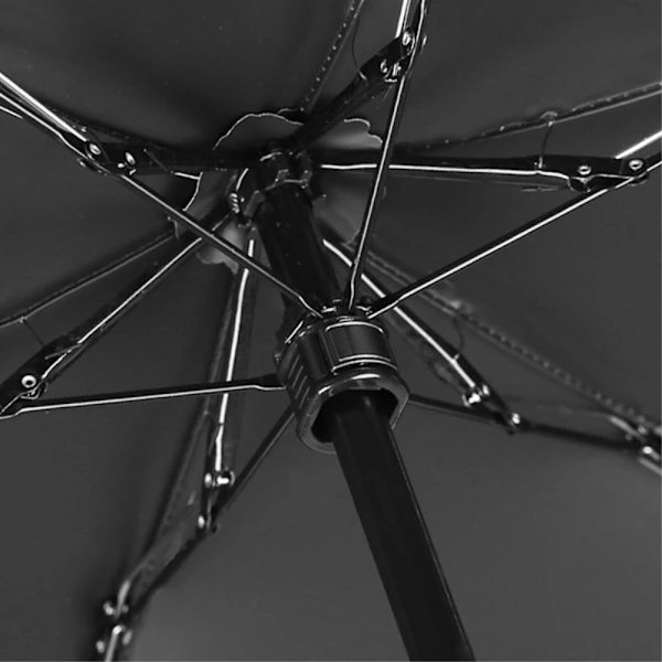 Sturdy Umbrella Anti-UV Foldable Compact with Capsule Case Black