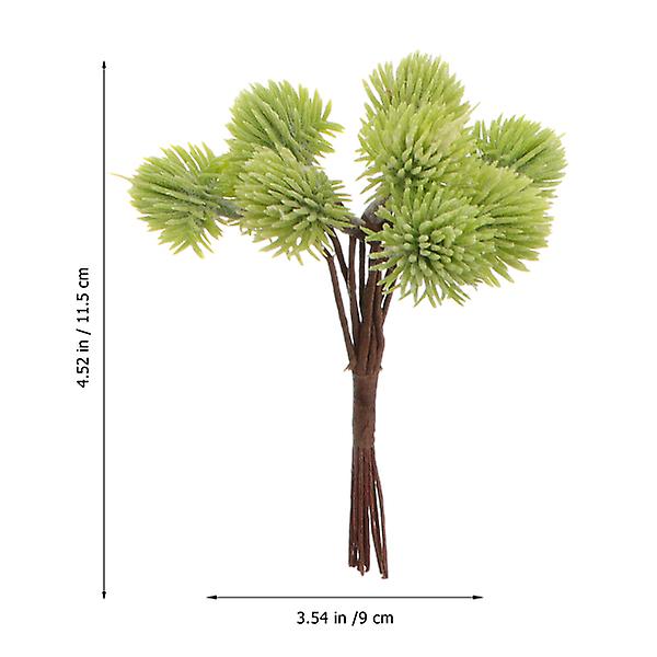 IC 5 stk kunstige planter bryllups midtpunkt plastik falske grønne blade grene (9X11,5 cm, grøn)