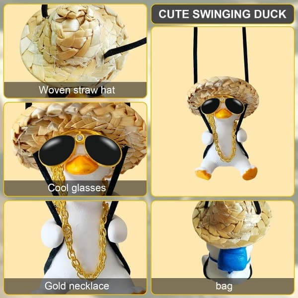 Bilhenger for kvinner Swing Duck Auto Dekorasjon Flygende And Bak IC