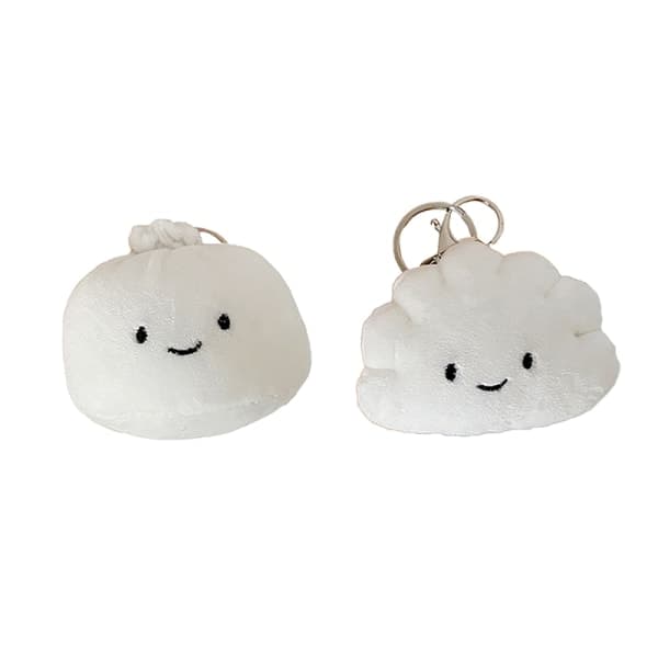 IC e Pehmo valkoinen riipus avaimenperä Tyttölaukun asuste Kawaii Pend A