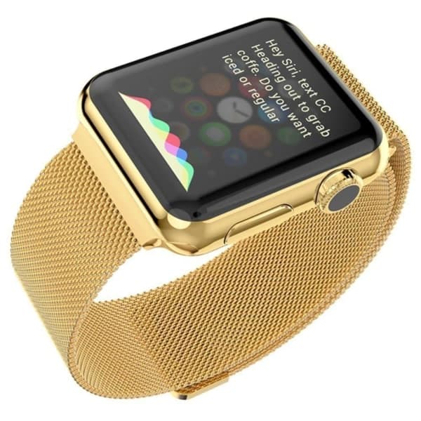 Apple Watch Ranneke 41/40/38 mm Milanese Loop Metalli - Valitse Väri Kulta