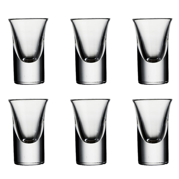 6 små vinglas, tjock bas transparent whiskytequila