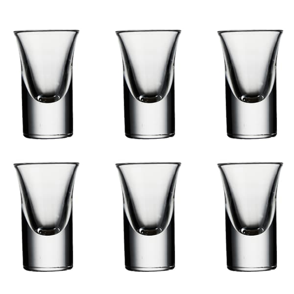 IC 6 små vinglas, tyk base gennemsigtig whiskytequila