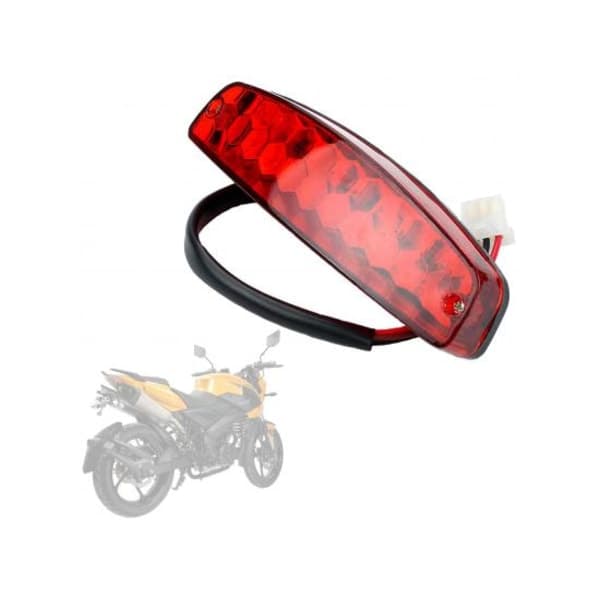 IC Motorcykel LED Baglygte Universal 12v Licens Baglygte Rød