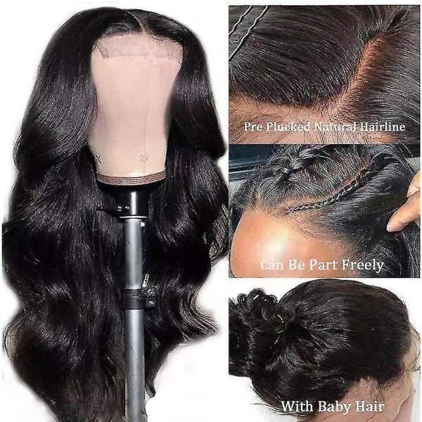 Body Wave Lace Front Peruk Menneskehår Pre-pull Bleach Knot
