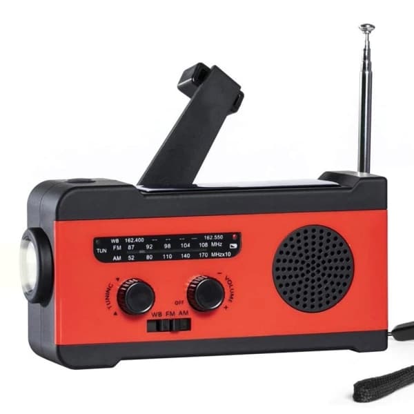 IC Solar Radio Dynamo LED-lommelykt AM/FM Sending SOS A