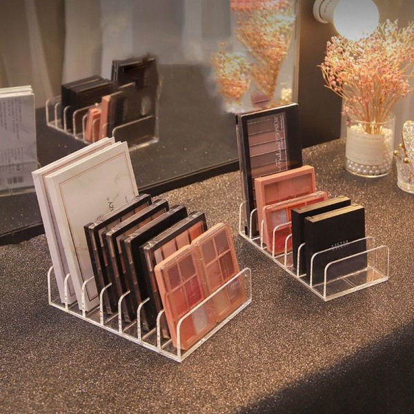 7-Gitter Plast Makeup Blush Kosmetik Opbevaringshylde transparent stor