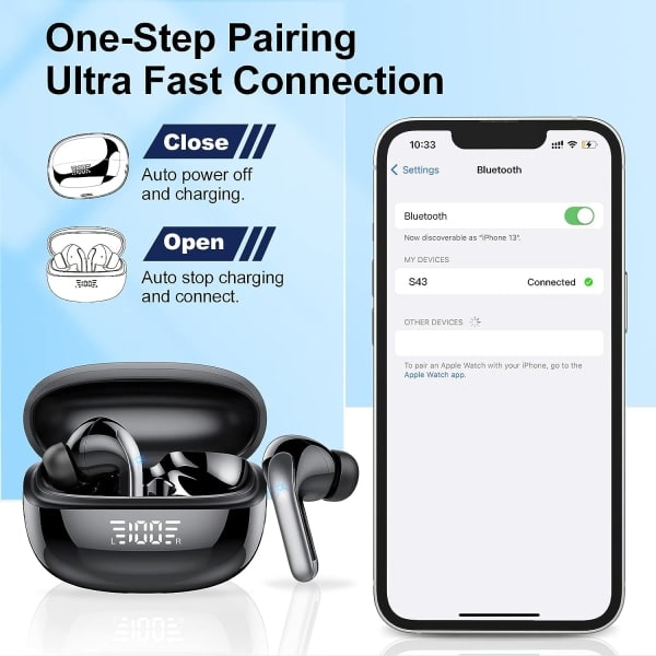 IC Täysin Langattomat Bluetooth-kuulokkeet TWS + Silikonikotelo