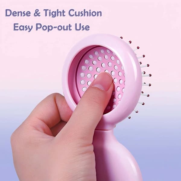 Comb with mirror, compact mirror with mini comb set, foldable comb for women.