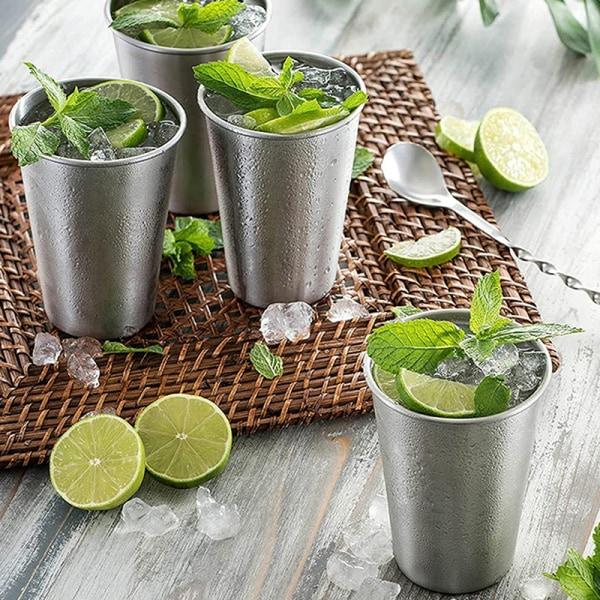 1 stk Praktiske kopper i rustfritt stål Miniglass for vinport Silver 350ml