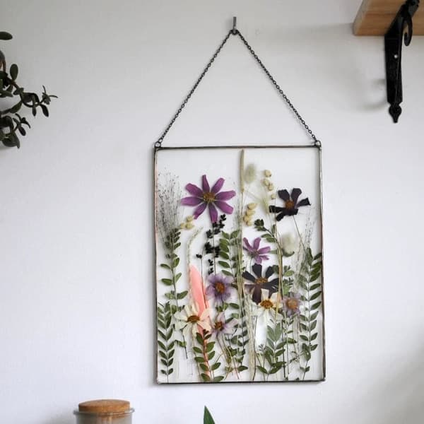 IC Præget dekorativ ram Akrylram med prægede tørrede blomster
