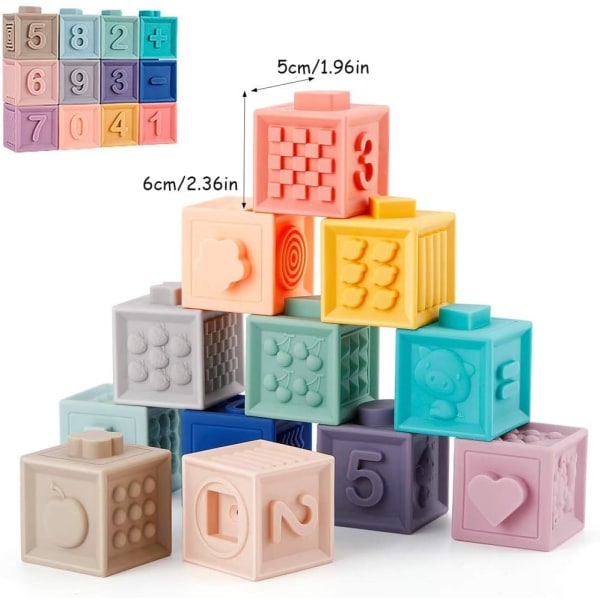 IC 12 stycken mjuka babykuber, 0-12 månader Soft baby