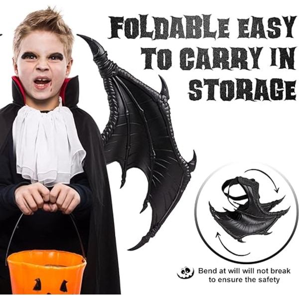 IC Drakkostym för barn Pojkar Flickor, Draken Vingar Svans Mask Set, Cosplay Kostym Halloween Drakkostym