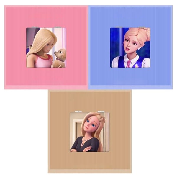 IC Barbie Expression sammenklappelig sminke spejl Foldbar håndholdt spejl 6
