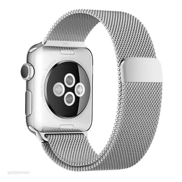 IC Milanese Loop Metall Armbånd Apple Watch 42/44/45/49 mm Sølv Sølv Sølv