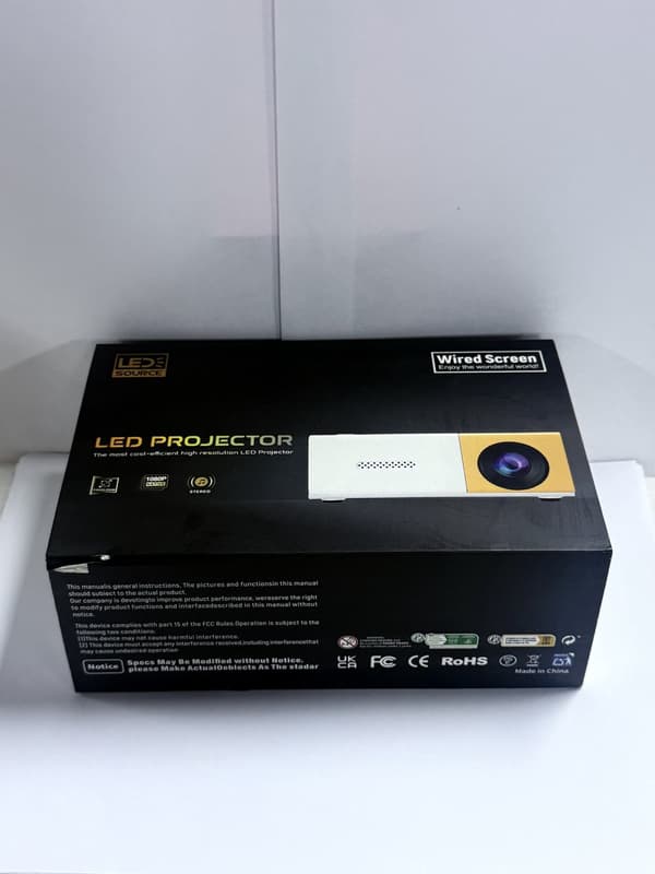 Mini Projector - Full - Outdoor Movie Projector - Compatible - with - HDMI - USB - Audio - Remote Control.