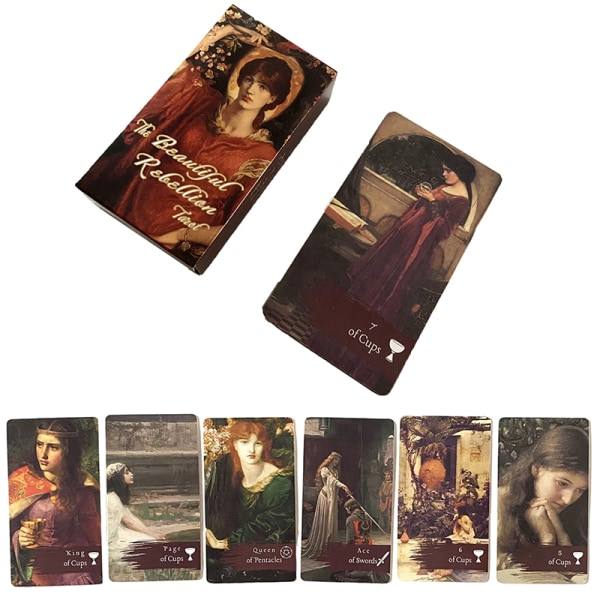 IC The Beautiful Rebellion Tarot-kort Kohtalon ennustamisen pakka Perhe Monivärinen yksi koko