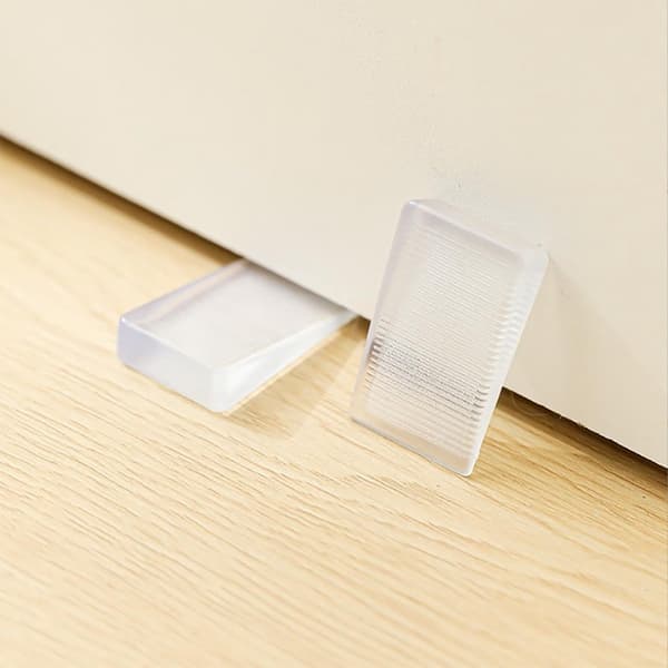 8 PVC Bordafstandsstykker - 4,8*2,8*1 cm, Gennemsigtig - Møbeludjævner, Kileudjævner - til Skab, Sofa