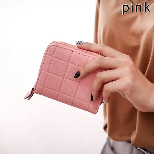 IC Liten rutig plånbok (rosa),