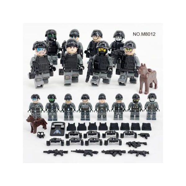 IC Militärserien Byggelegetøj 12 Minifigurer