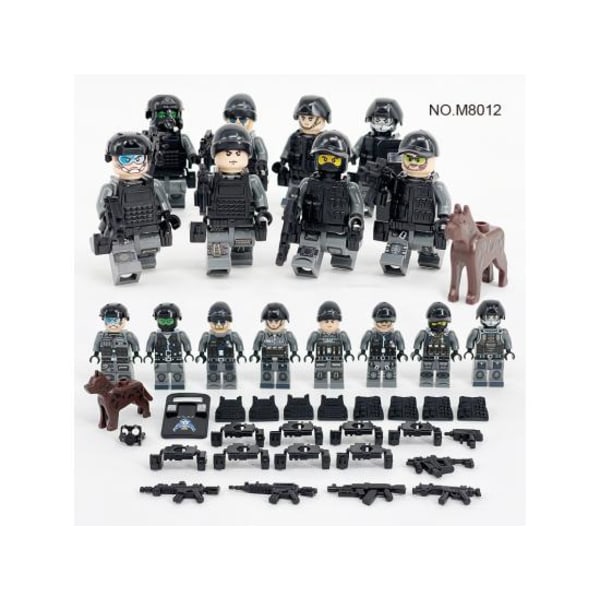 IC Militärserien bygger leksaker 12 minifigurer