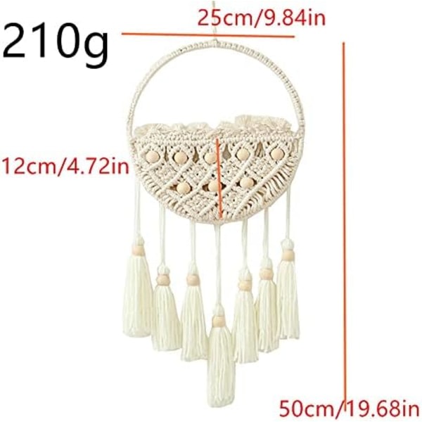 Håndlaget Veggdekorasjon Drømmfangst, Macrame Veggdekorasjon