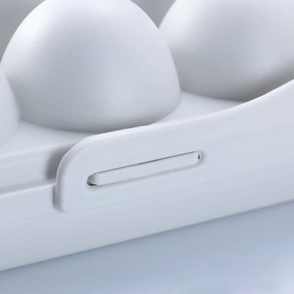Eggboks, 2 stk Eggboks Kjøleskap, Eggboks i Plast, Kjøleskap Eggstativ, 12 Eggboks, for Egglagring (Rosa, Grå)