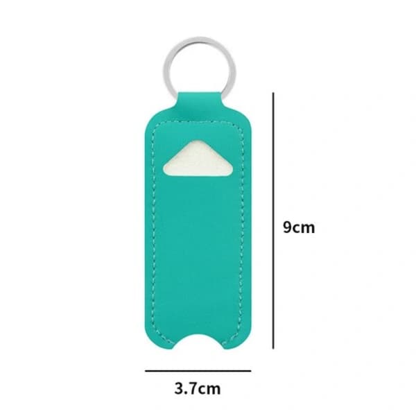 Leather Case Lip Balm Holder Keychain Holder Lipstick Keychain Bag Red Red