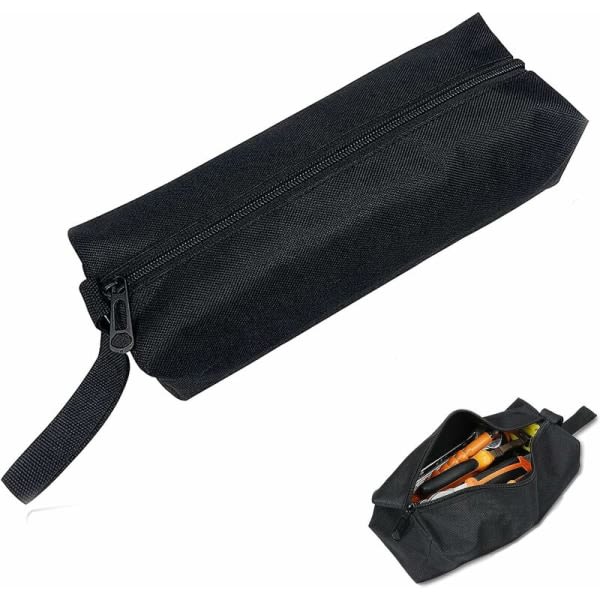 IC Liten svart verktygsväska Multifunktionell Organizer Heavy Duty Tool Bag Organizer, Multifunktionell bärväska, Verktygsväska Tom ficka,