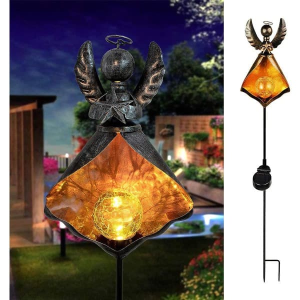 Solcellsdriven gräsmatta lampa, utsökt markljus, Cane Rod LED