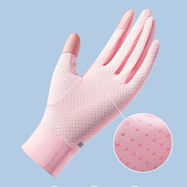 IC Mode Kvinders Sommer Is Silke Tynd Mesh Åndbar Kørsel Handsker A1 One Size
