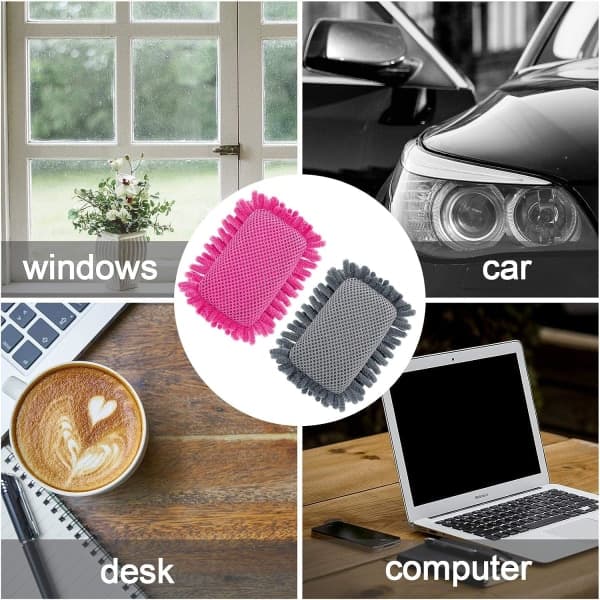 IC 2-pack Mikrofiber Shag Whiteboard Suddgummi Tvättbar Mikrofiber Shag