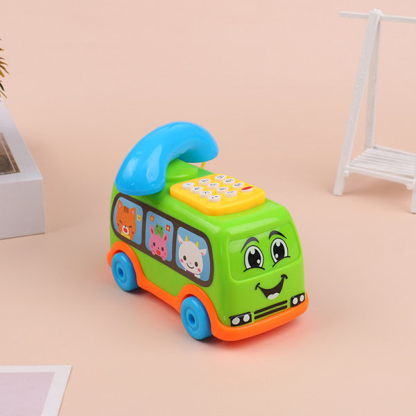 IC Baby Musikk Tecknad Buss Telefon Pedagogisk utviklingsbarn Ramdon Color one size