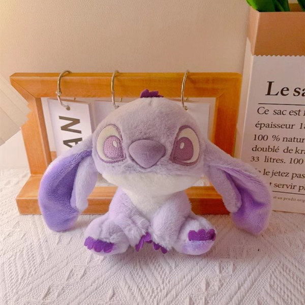 IC Piirretty Stitch-pehmolelu avaimenperä laukku riipus pehmolelut koti Violetti