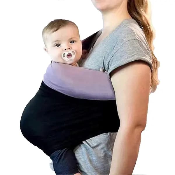 Bæresele for baby, pustende økologisk bomull, ergonomisk bæresjal for nyfødte til småbarn 2 til 36 måneder