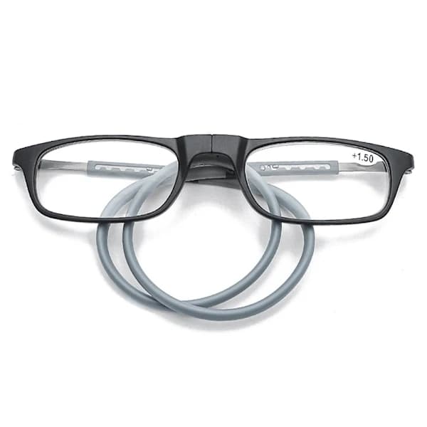 Magneettiset lukulasit narulla UNISEX Musta / Harmaa +2.75 Svart / Grå +2.75