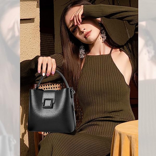IC Axelväska, Handväska Crossbody-väska, Dammodeaxelväska Svart