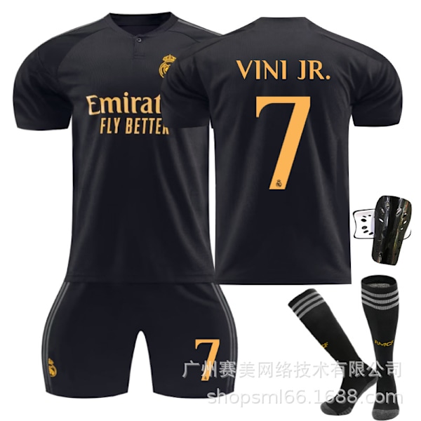 Real Madrid andre bortetrøye nr. 8 10 Modric 7 Winnie 5 Bellingham Ronaldo fotballuniform 7 Winnie the Pooh Sock Guard twenty four#