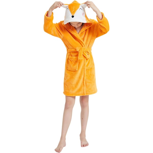 Kids Bathrobes Bathrobe 3D Unicorn Hooded, Girls Boys Fleece Soft Kigurumi Cartoon Morning House Robe Nightwear Pajamas Pockets