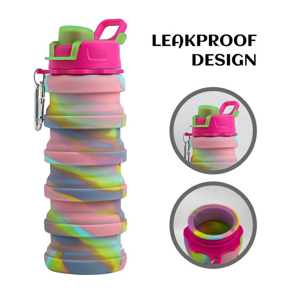 IC Vikbara Vattenflaskor - Vattenkopp 16oz BPA-fri Silikon