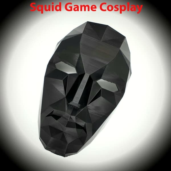 IC Squid Game Front Man Boss cosplay Halloween-maske svart l