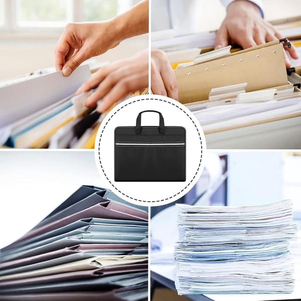 Document Folder - with - 13 - Conference Folder - Project Folder - Desk Accessories - File Organizer - Plastic - Document Tray Organizer Bag